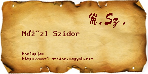Mözl Szidor névjegykártya